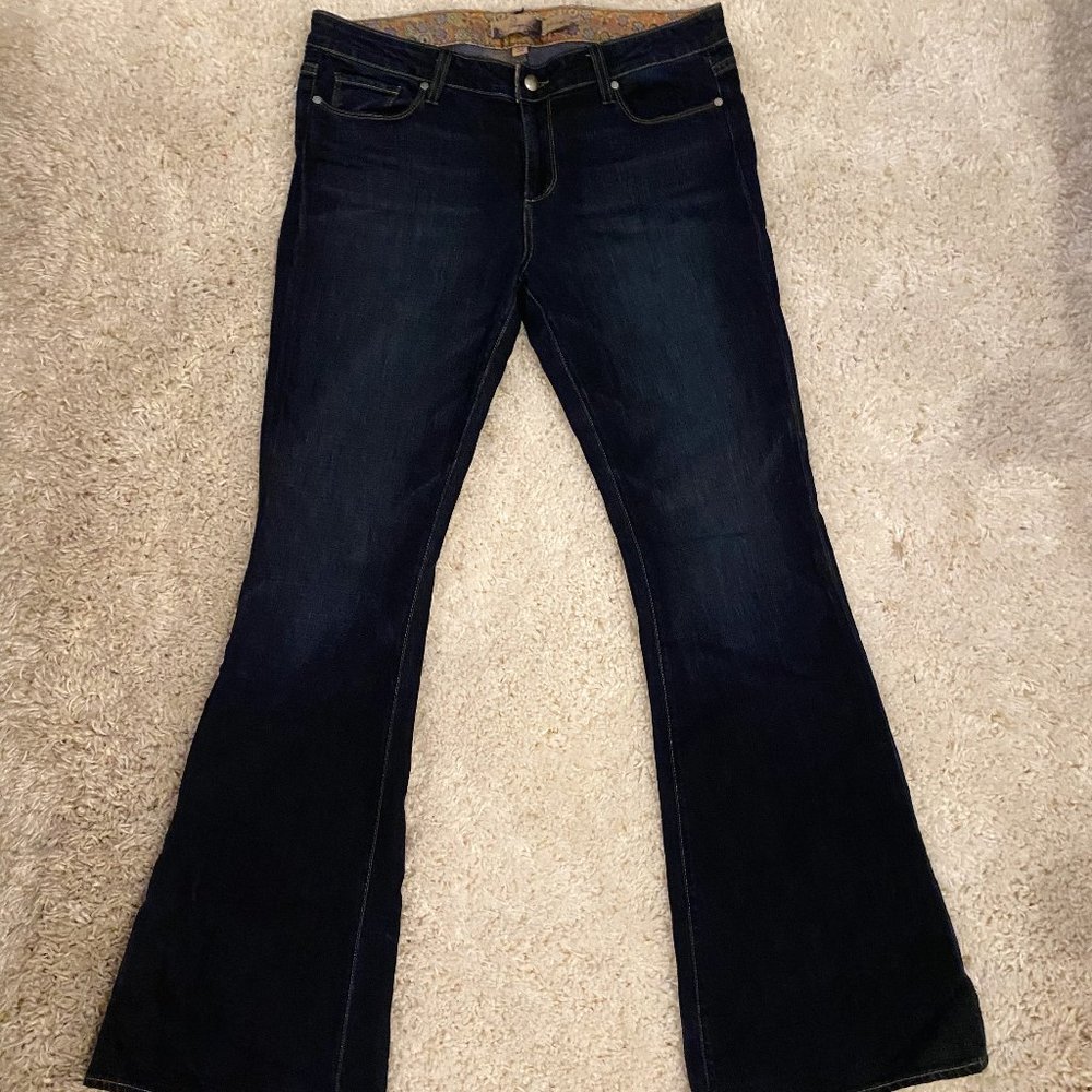 PAIGE Bell Canyon Mid Rise Bellbottom Jeans, SZ 32